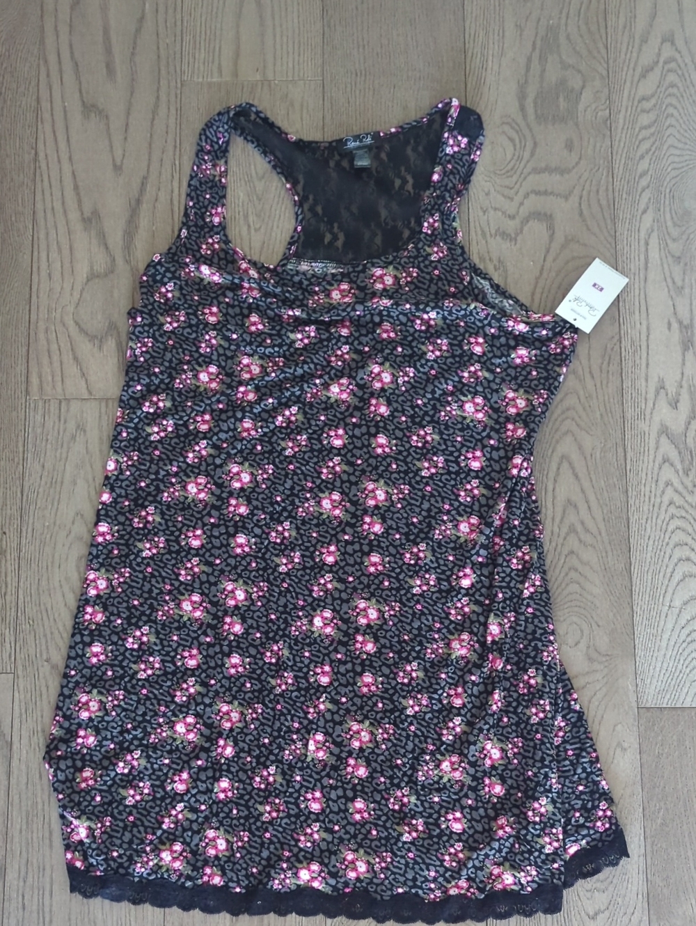 NWT René Rofé Floral & Animal Print Lace Chemise Nightdress | 2X